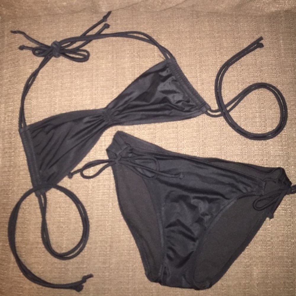 Victoria's Secret Swimsuit Bikini Black Two piece